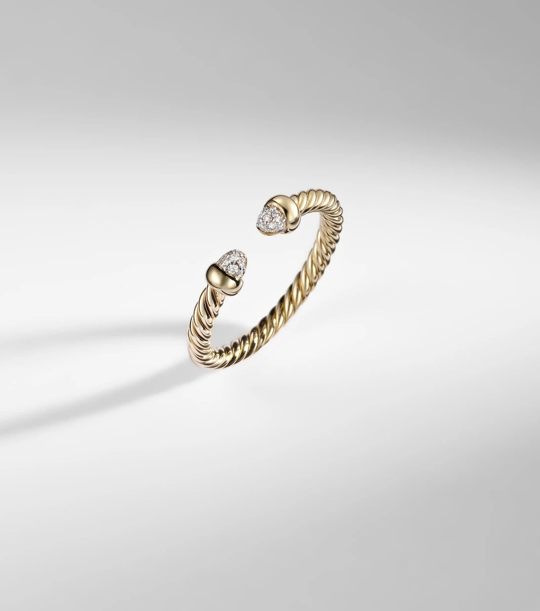 David Yurman - Cablespira® Micro 18kt gold ring with diamonds