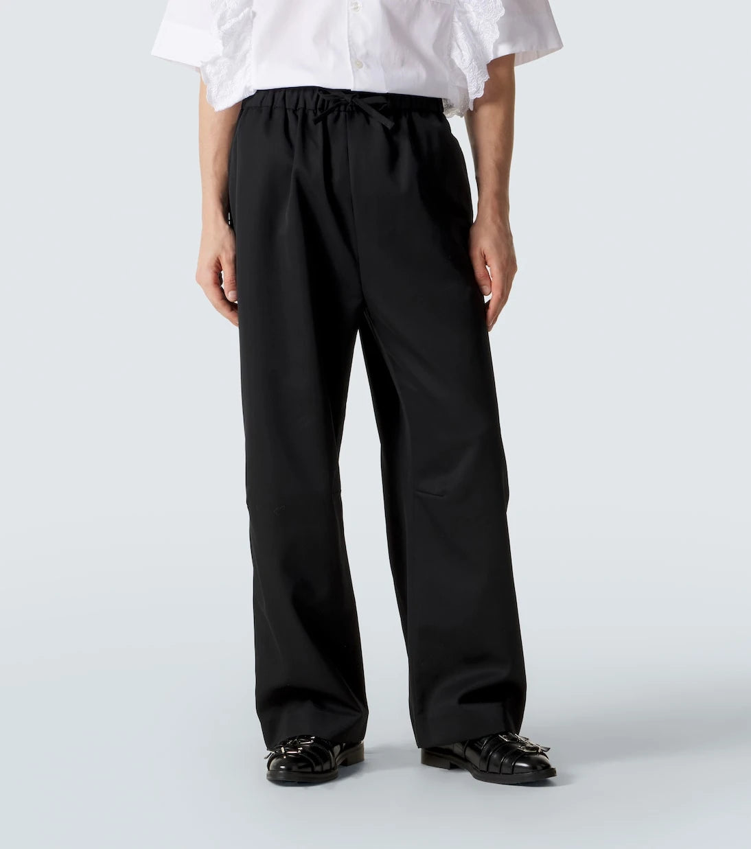 Simone Rocha - Krep saten geniş paça pantolon