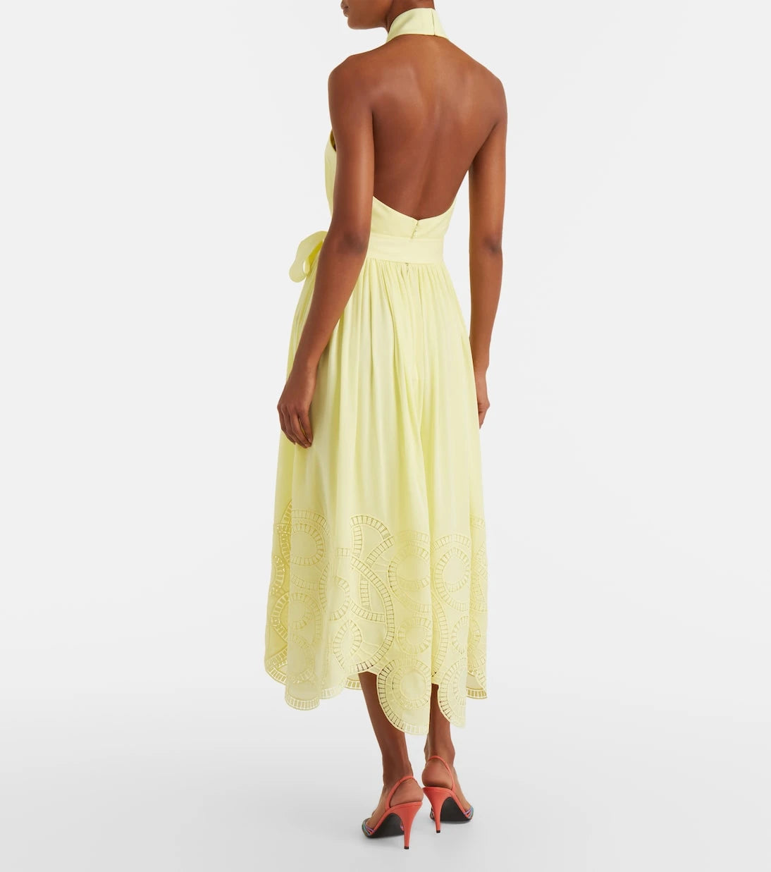 Elie Saab - Halterneck silk-blend midi dress