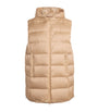 Beige Padded Hooded Gilet
