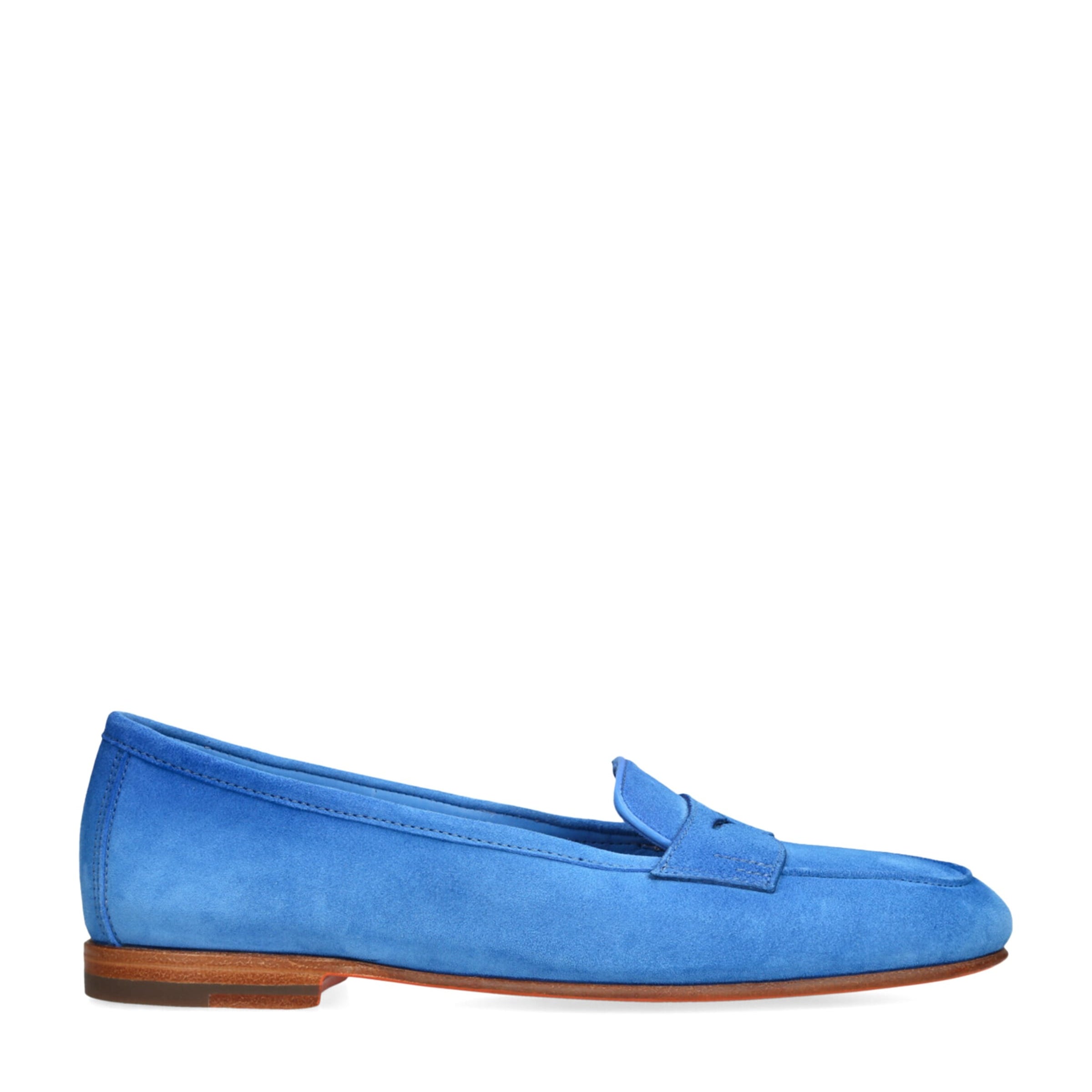 Blue Suede Carla Loafers