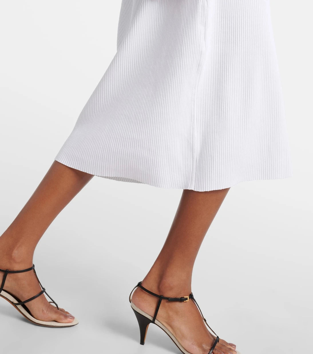 Vince - Ribbed-knit jersey midi dress