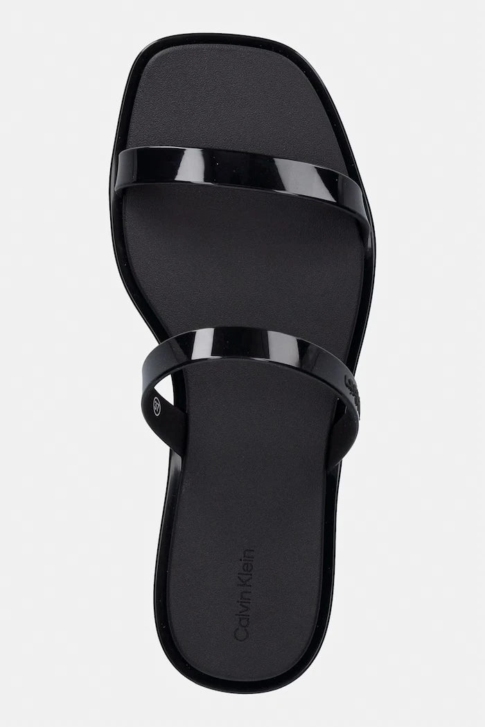 Calvin Klein дамски чехли JELLY SNDL DOUB BAR SHINY ST TPU