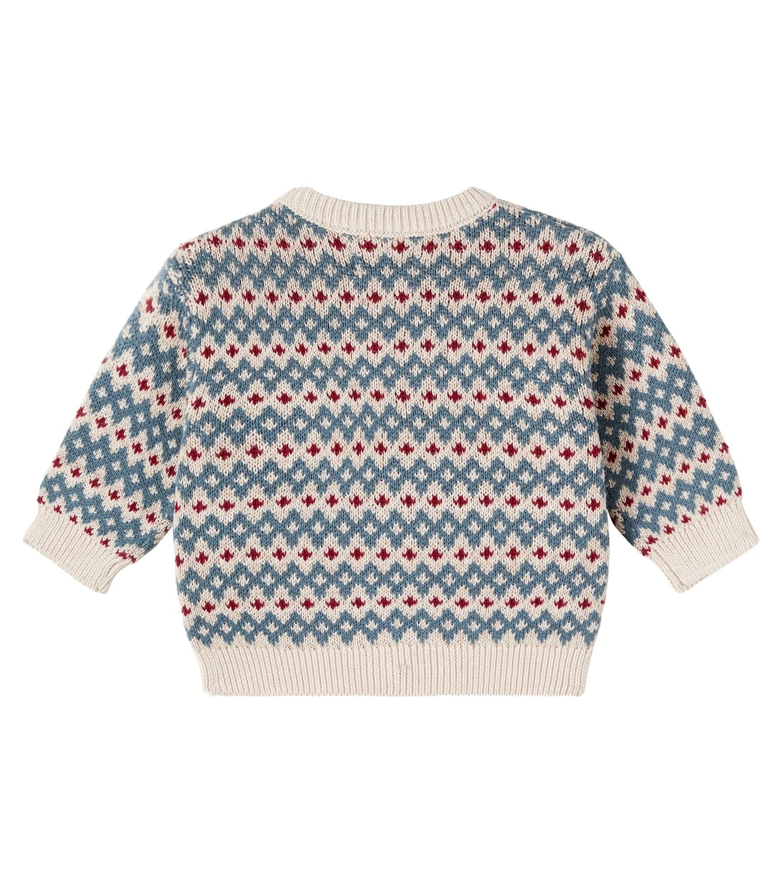 Wheat - Baby Harlow jacquard cotton sweater