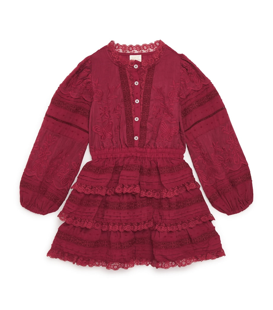 Pink Lace Embroidered Betty Dress (3-16 Years)