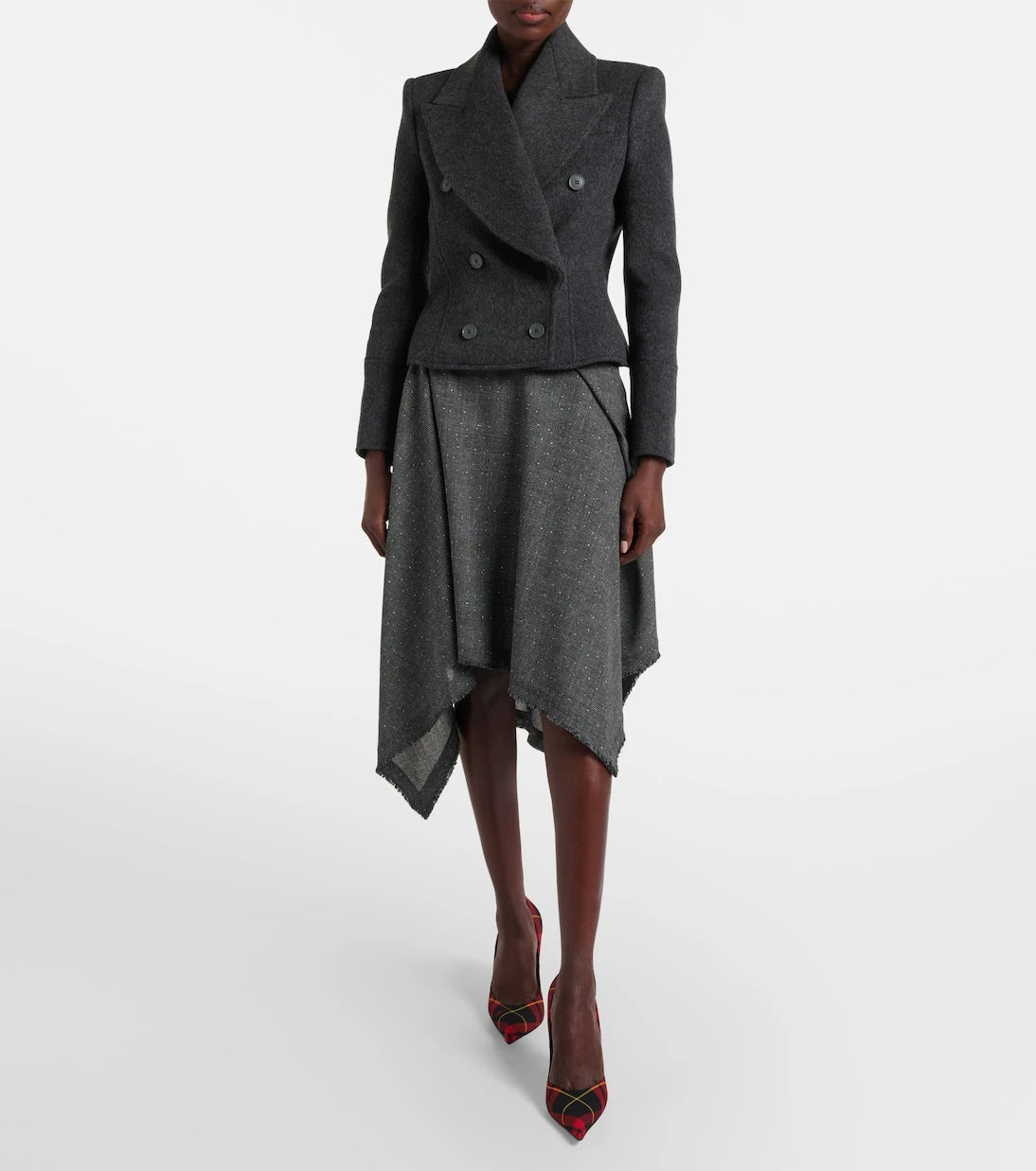 McQueen - Double-breasted wool jacket