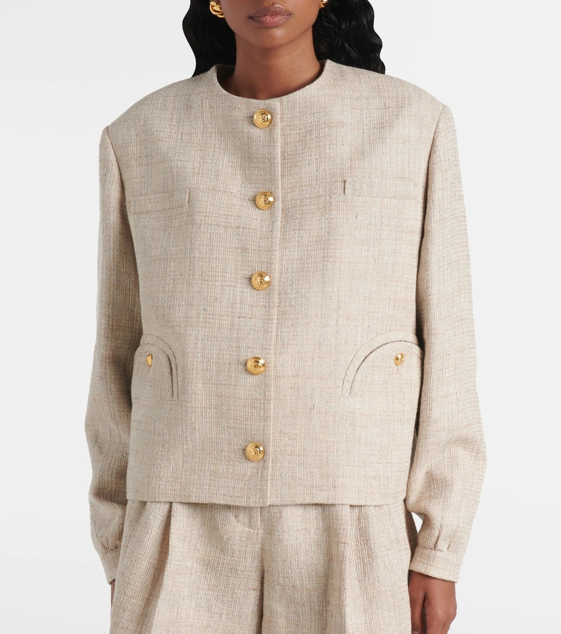 Blazé Milano - Gliss linen, cotton, and silk-blend jacket