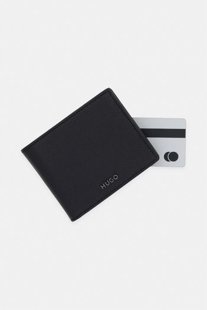 HUGO портфейл мъжки от кожа HUKE_Trifold