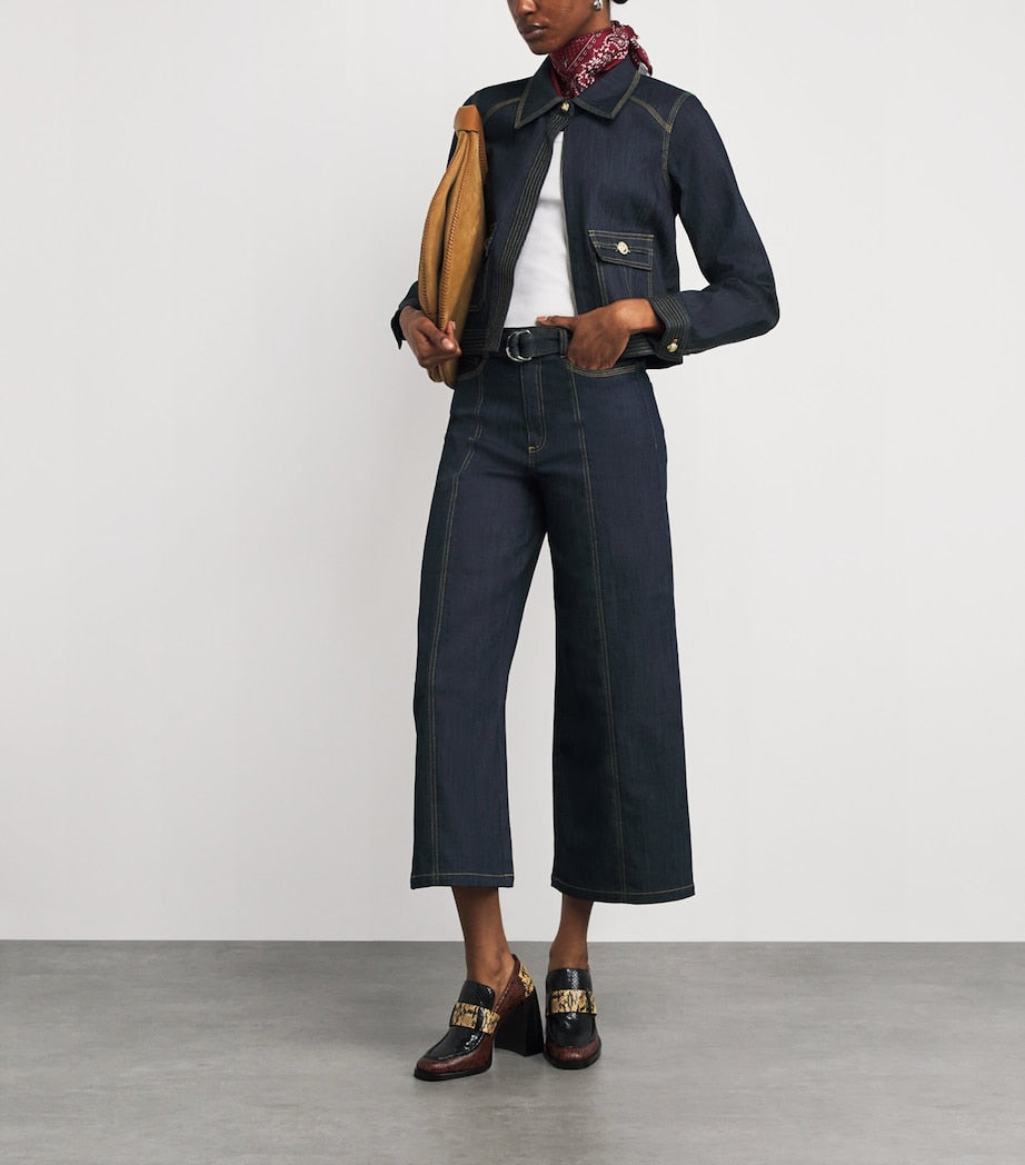 Cinq A Sept Navy Lydie Denim Jacket