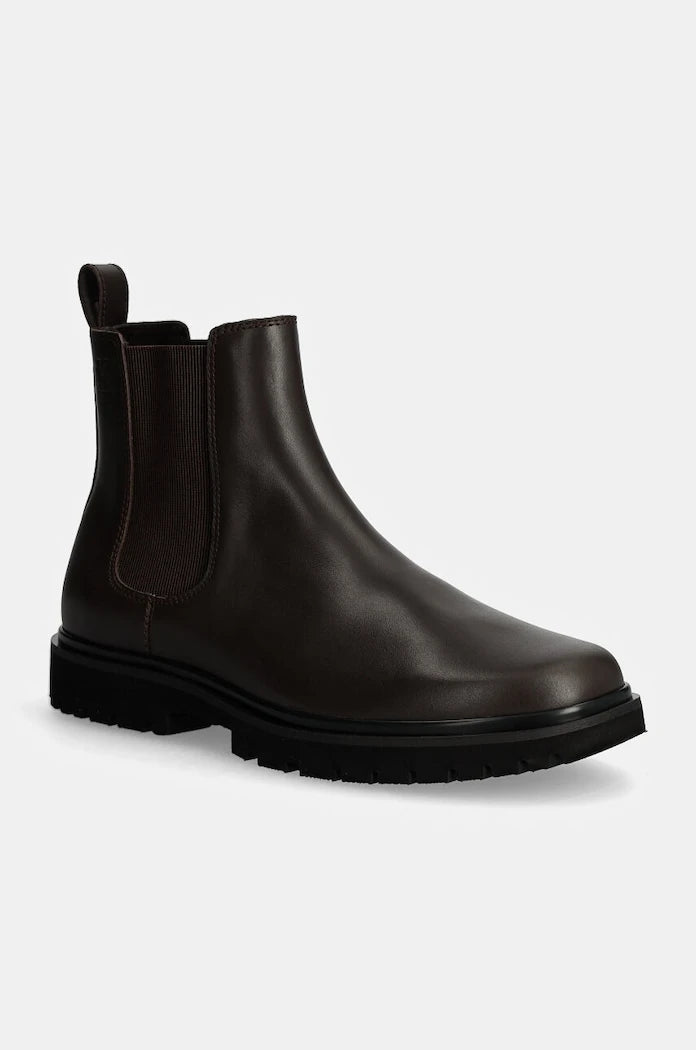 Кожени обувки Calvin Klein Jeans EVA BOOT MID CHELSEA UNIFORM DR