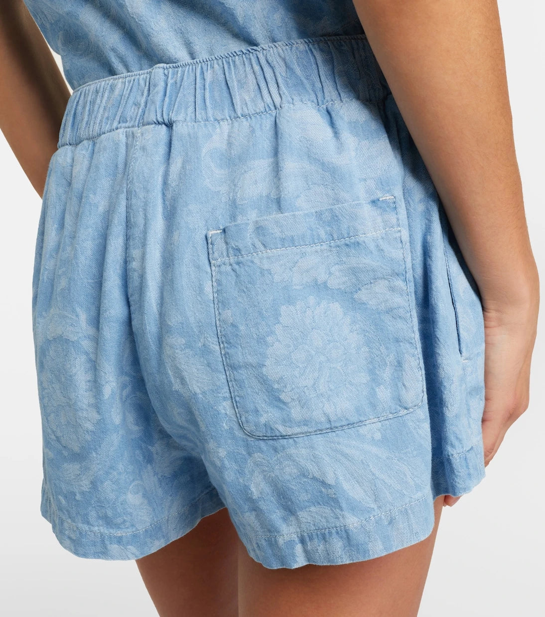 Versace - Barocco denim chambray shorts