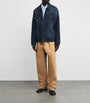 Maison Margiela Navy Logo Embroidery Denim Jacket