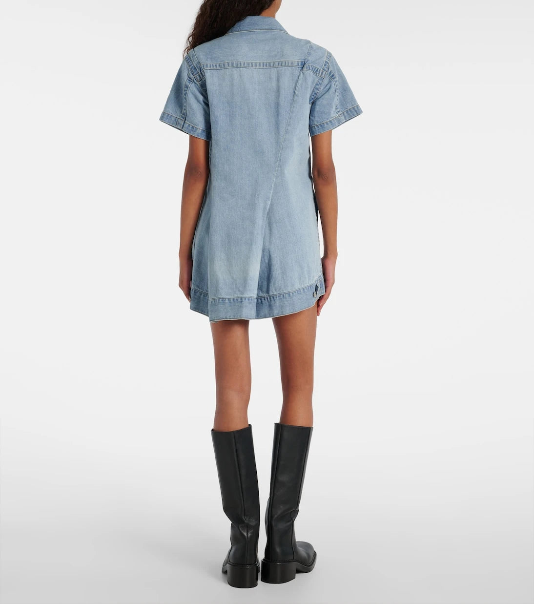 Sacai - Deconstructed denim minidress