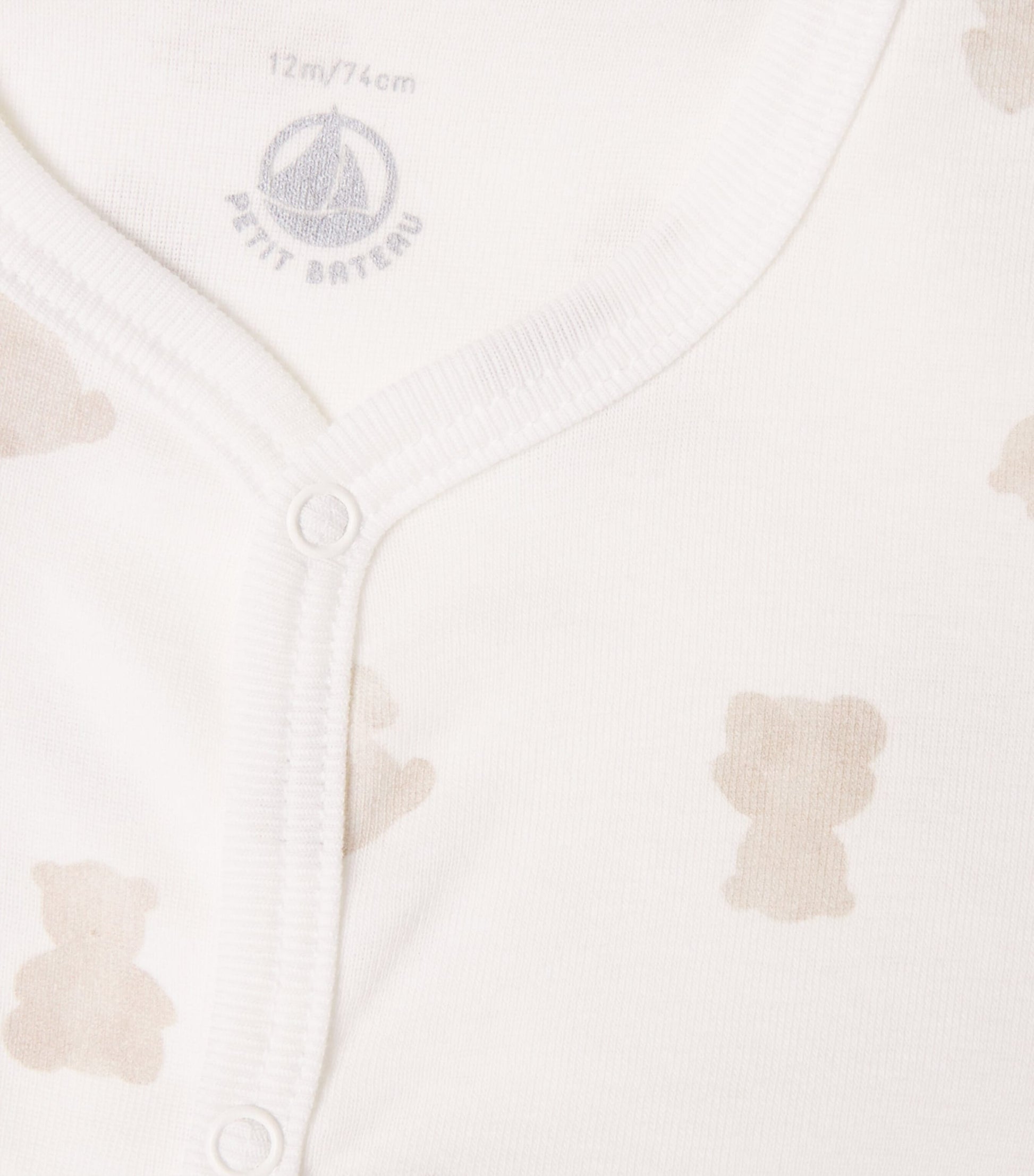 Petit Bateau Bear Print All-In-One (1-12 Months)
