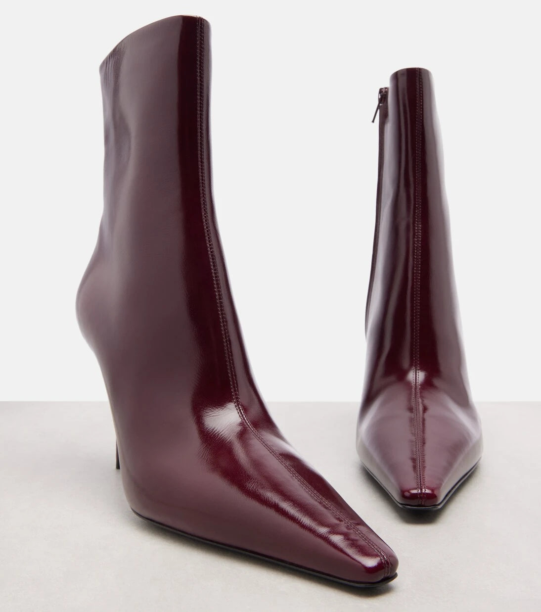 Saint Laurent - Ashley 90 leather ankle boots