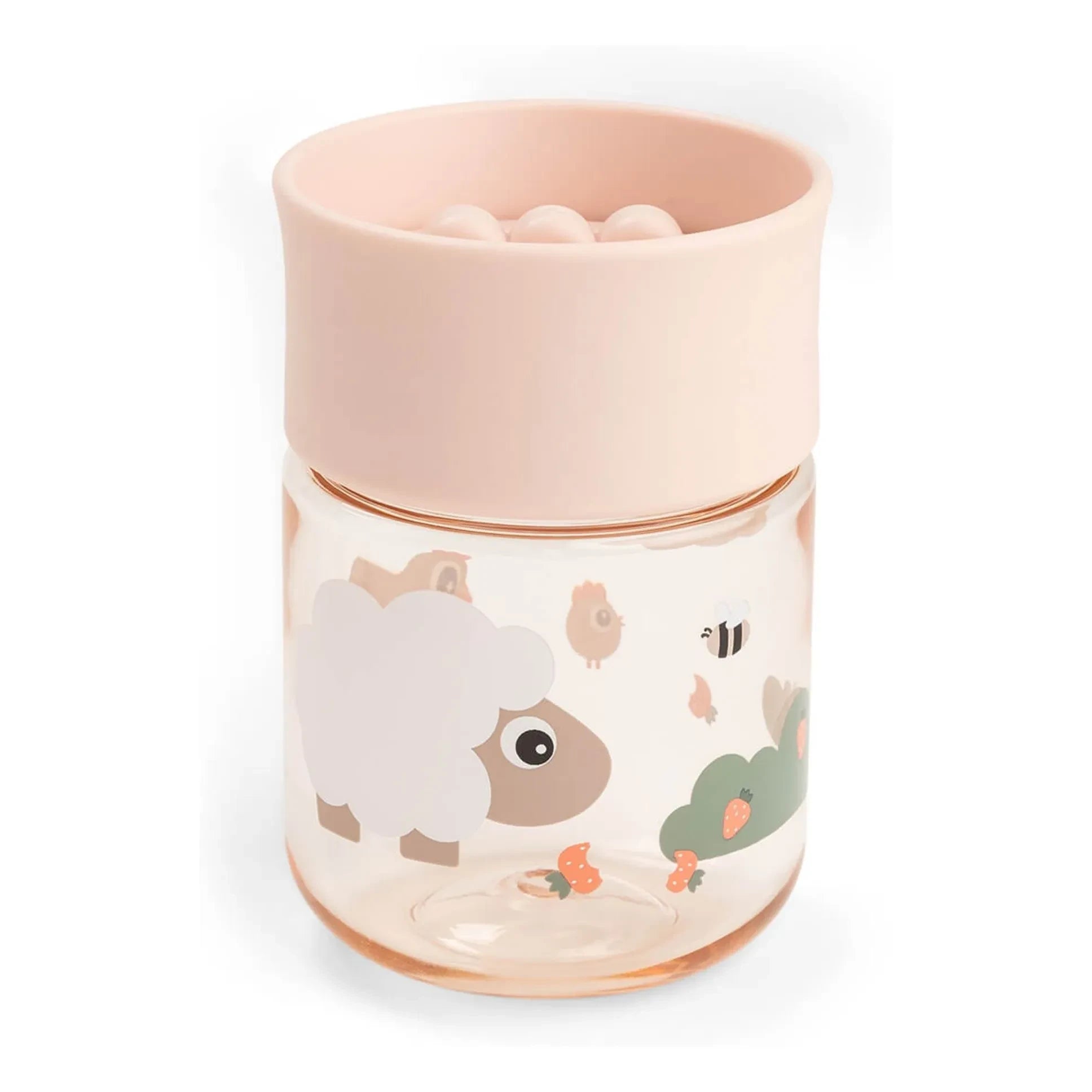 Done by deer - 360° learning mug in tritan Tiny Farm | Pink