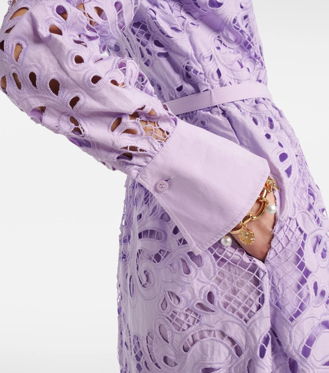 Self-Portrait - Cotton lace maxi dress
