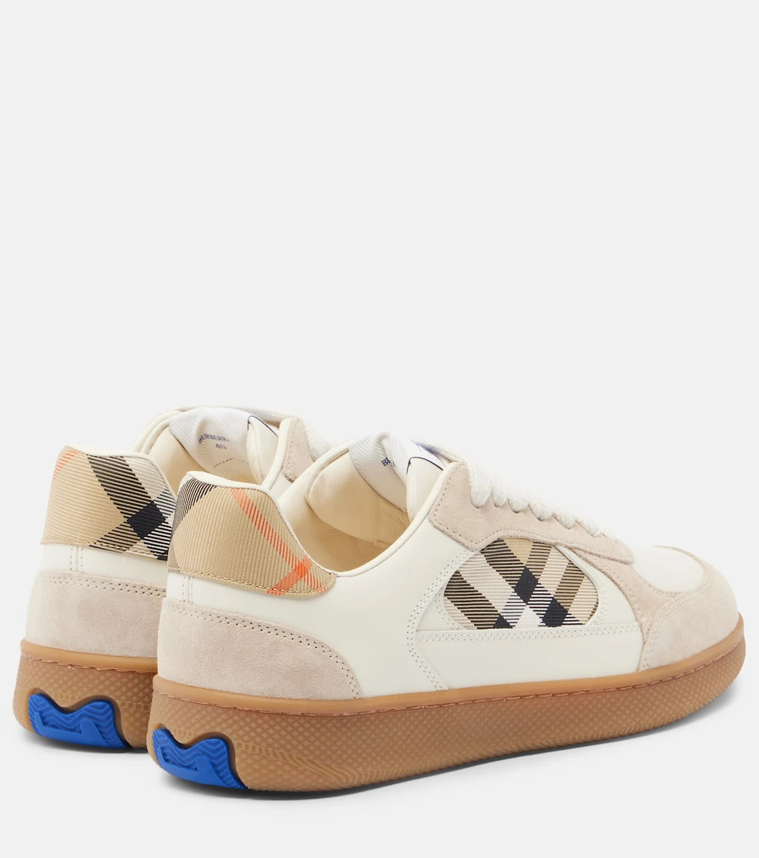 Burberry - Terrace leather and suede sneakers