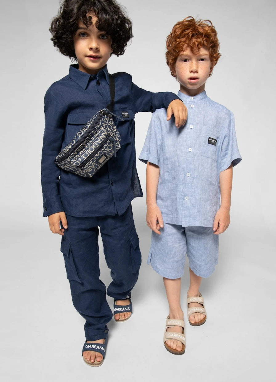 Dolce&Gabbana Kids - قميص من الكتان