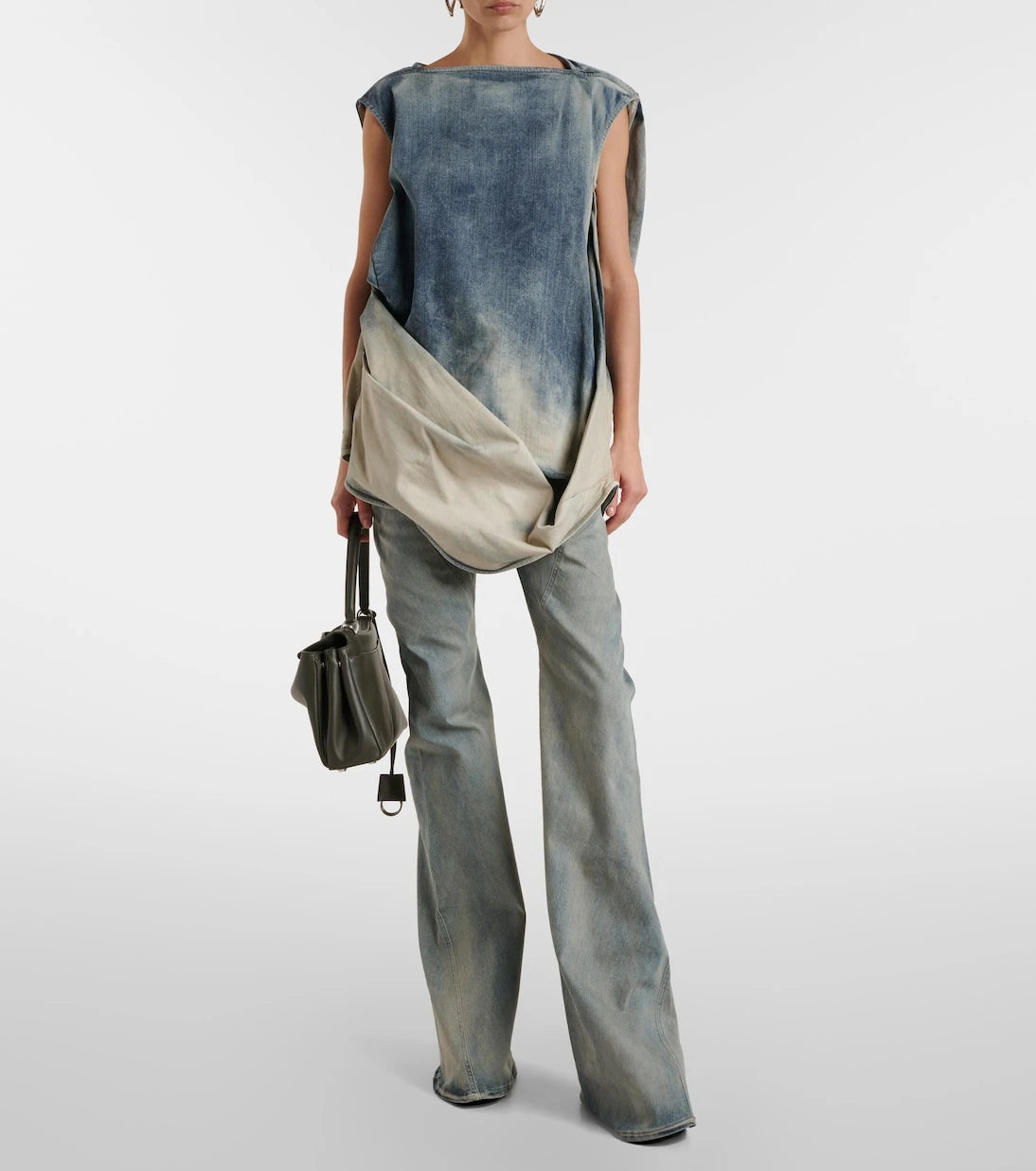 Rick Owens - Draped denim top