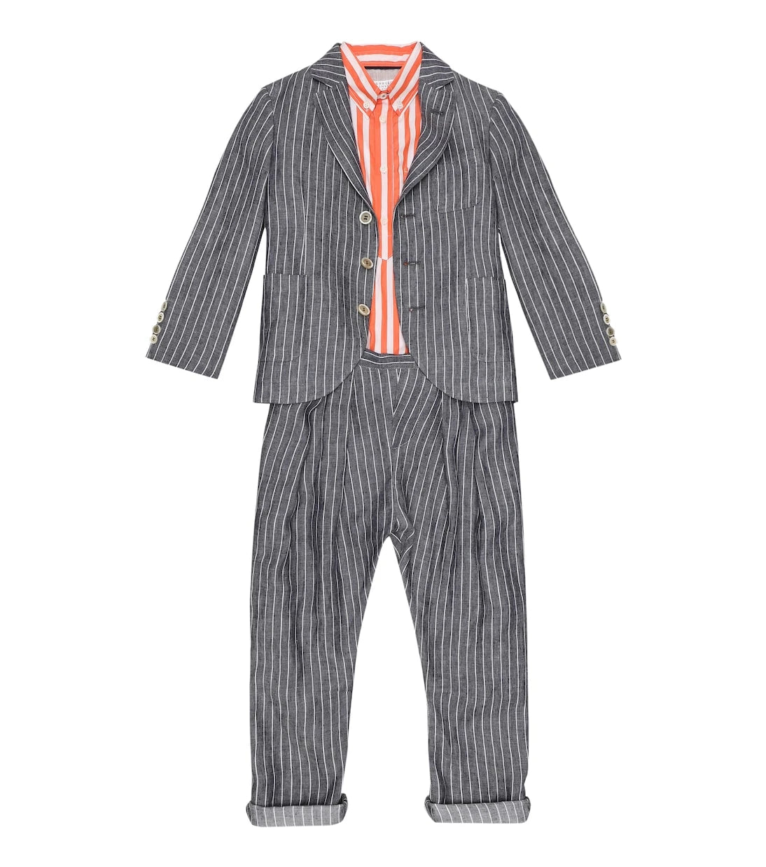 Brunello Cucinelli Kids - Striped cotton shirt