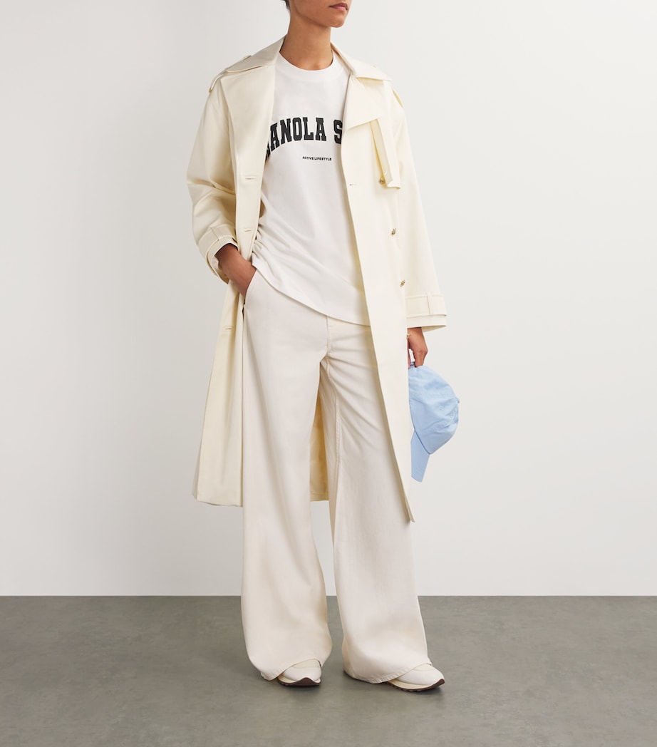 Adanola White Cotton Oversized T-Shirt