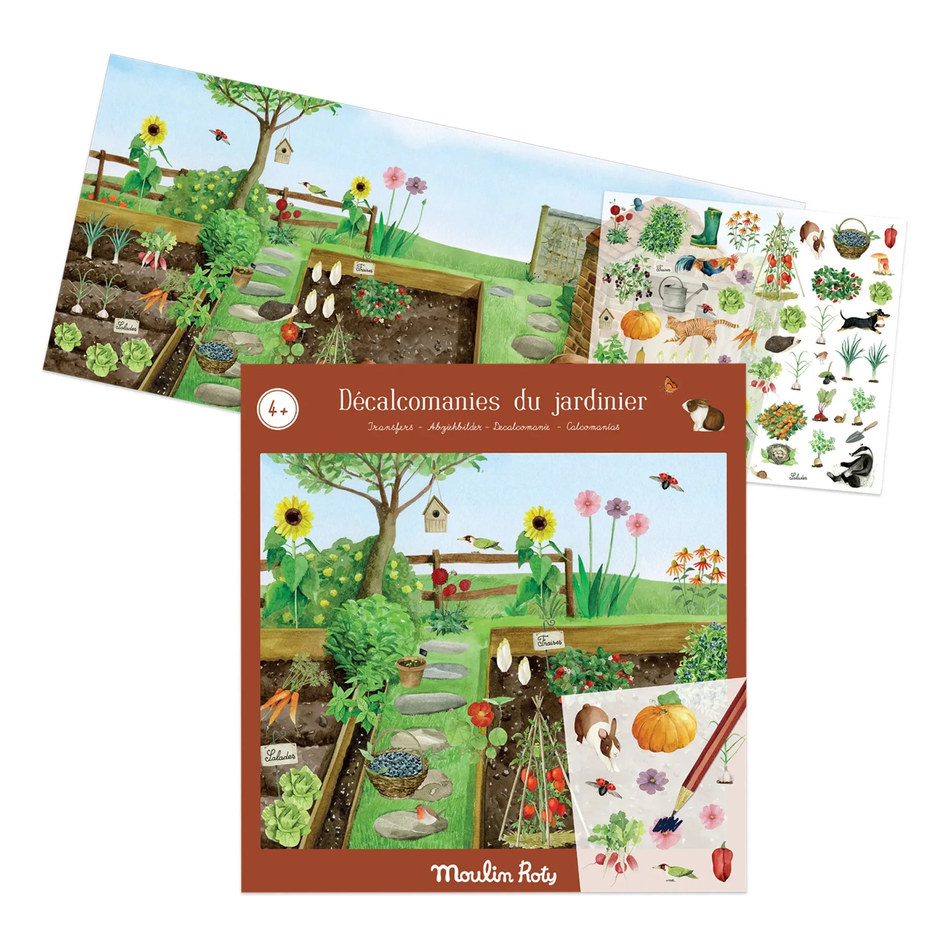 Moulin Roty - Garden Rub-On Transfers