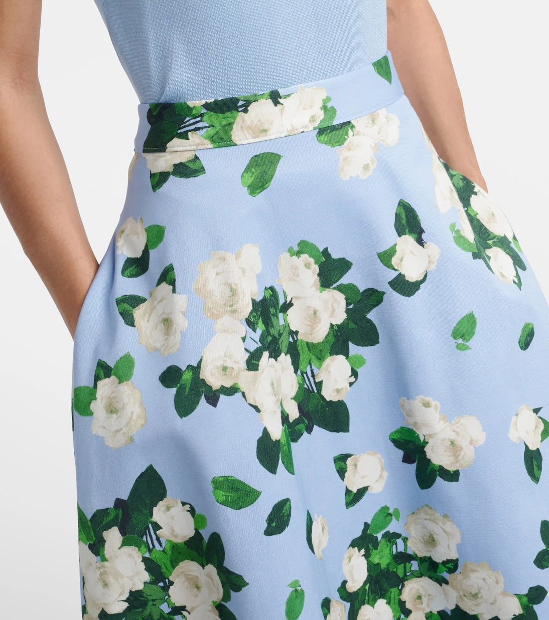 Carolina Herrera - Floral faille midi skirt