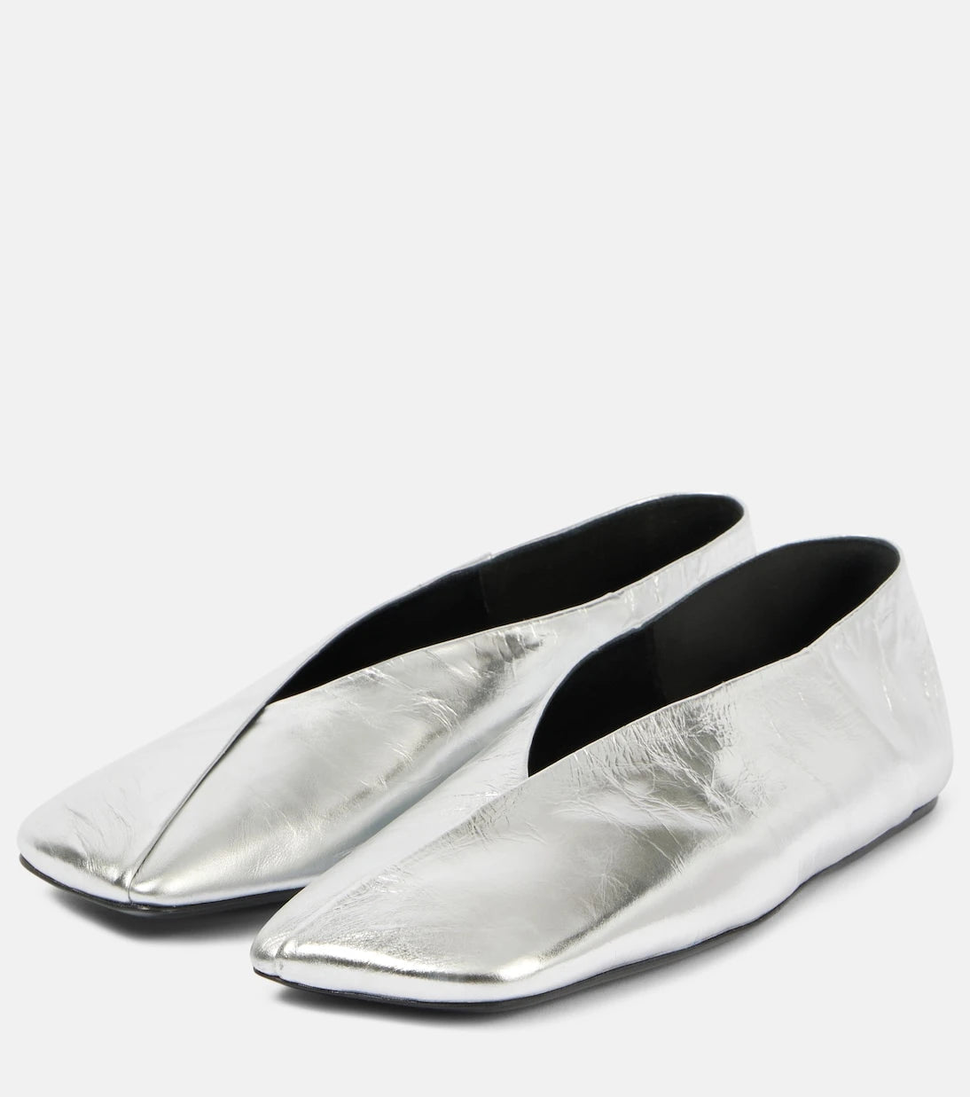 Jil Sander - Metallic leather ballet flats