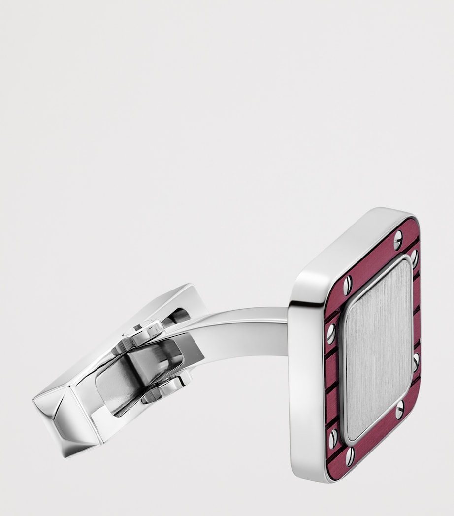 Sterling Silver Santos De Cartier Cufflinks