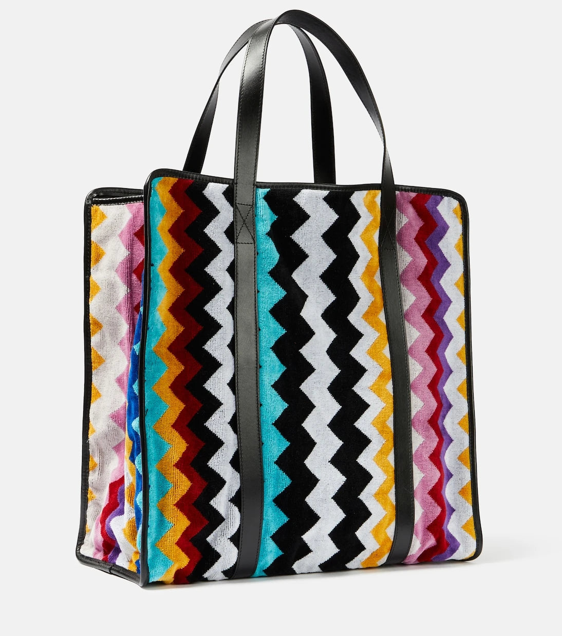 Missoni - Cyrus ZigZag leather-trimmed tote bag
