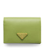 Prada Green Small Saffiano Leather Bifold Wallet