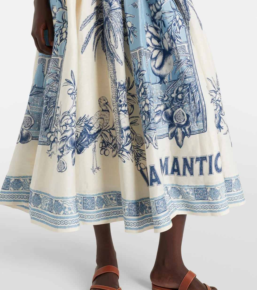 Alémais - Villa Romantica linen-blend midi dress