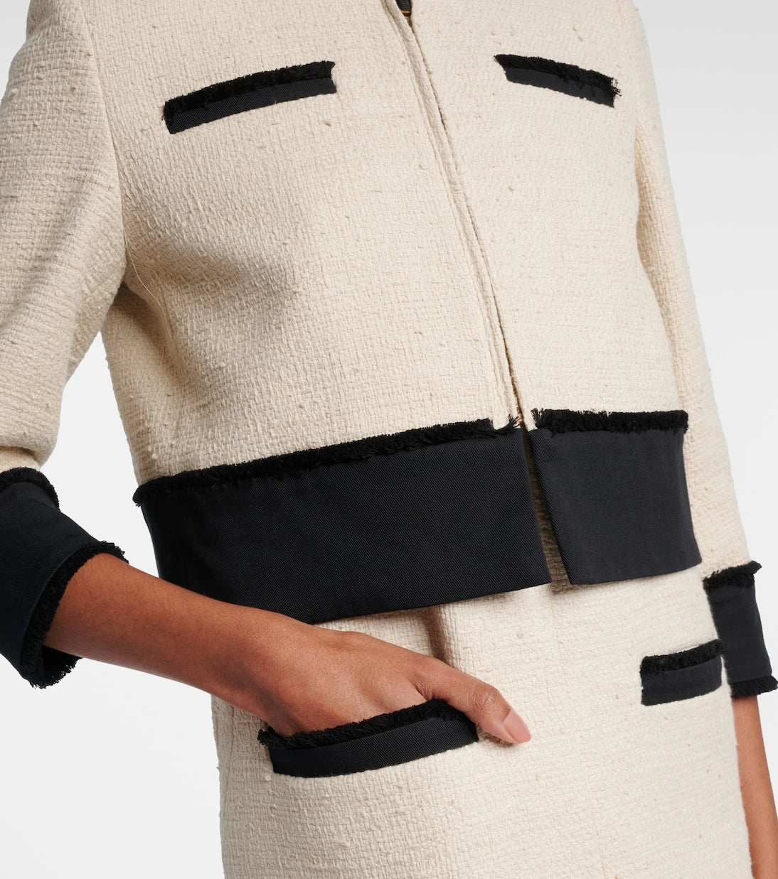 Max Mara - جاكيت باجايا من مزيج القطن والكتان