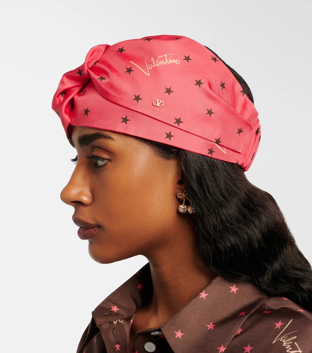 Valentino - Printed silk twill headband
