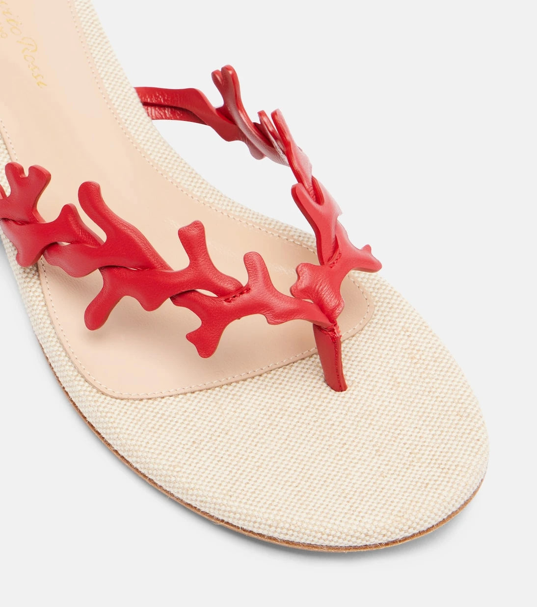 Gianvito Rossi - Canvas and leather thong sandals