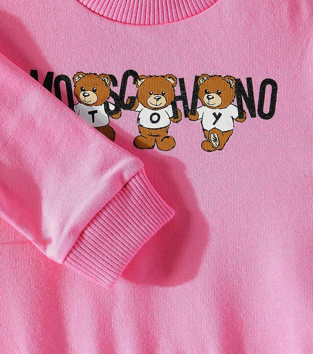 Moschino Kids - سويت شيرت قطني بطبعة الدب تيدي