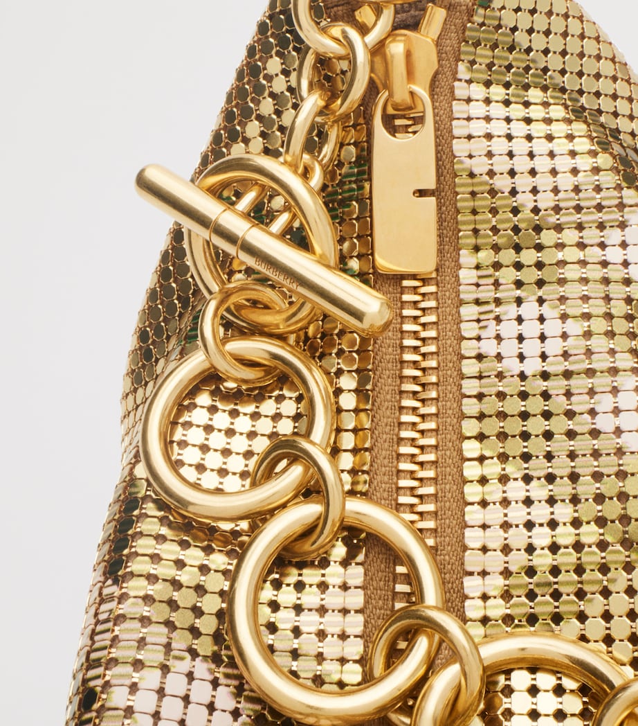 Beige Chainmail Shoulder Bag