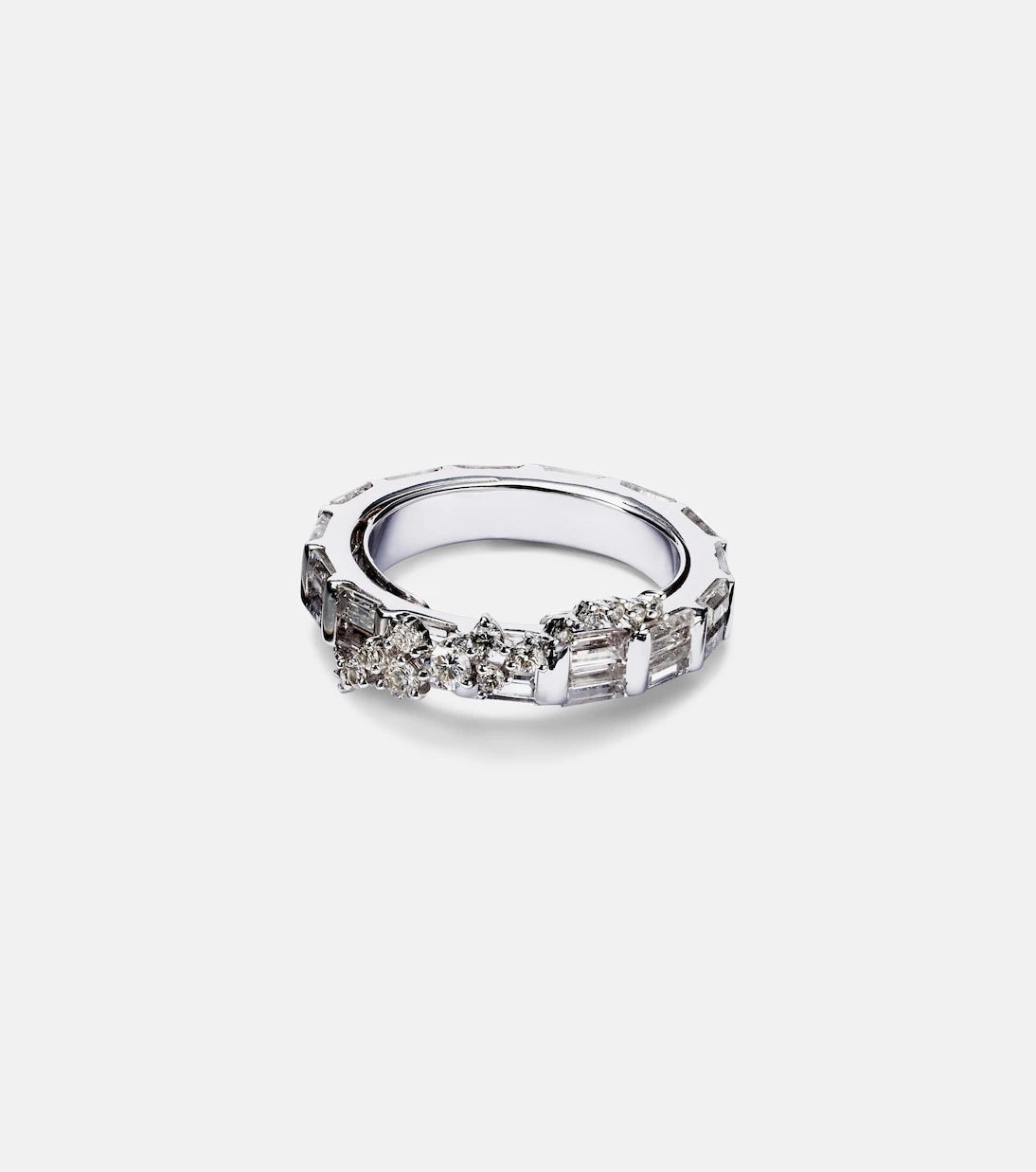 Ananya - Scatter 18kt white gold ring with sapphires and diamonds