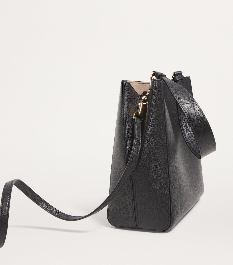 Black Small Leather McGraw Bucket Bag