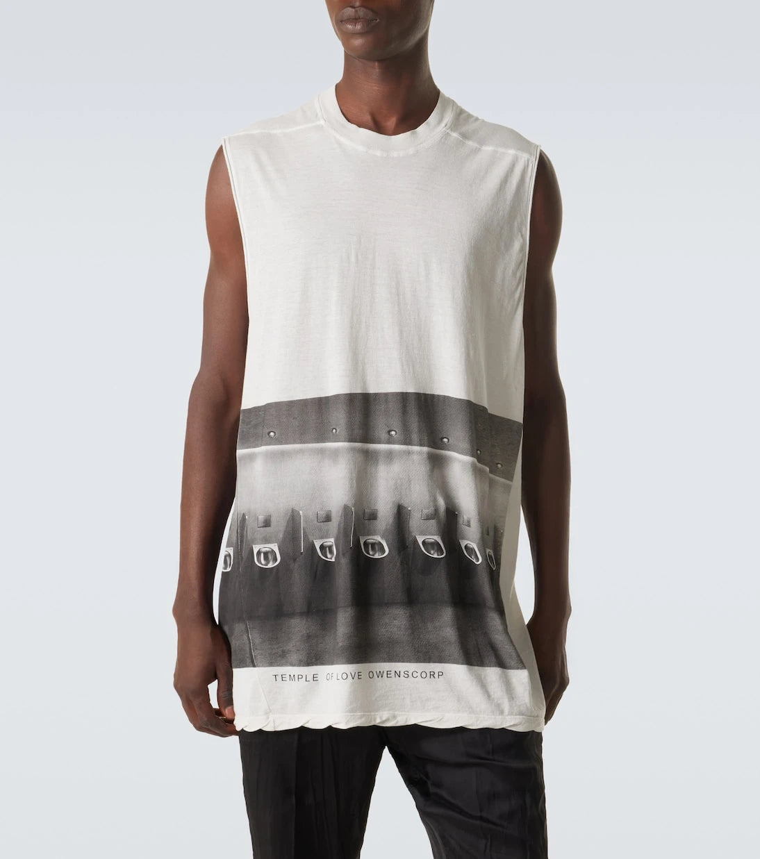 Rick Owens - Jumbo printed cotton jersey tank top