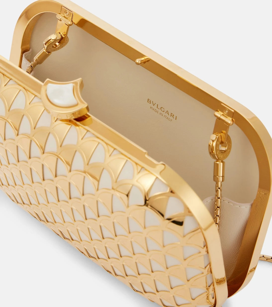 Bvlgari - Calla altın kaplama el çantası