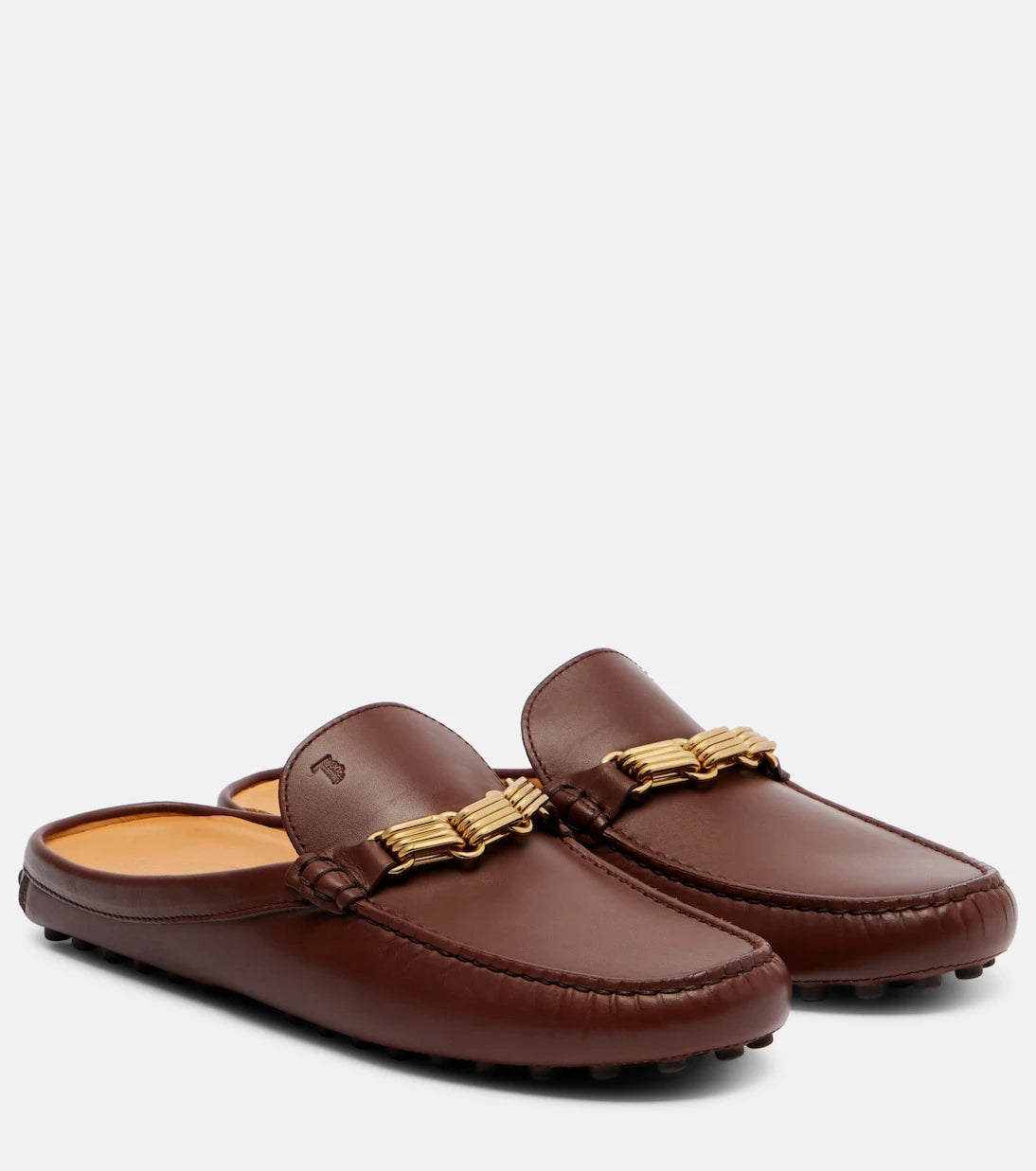 Tod's - Chain-detail leather mules