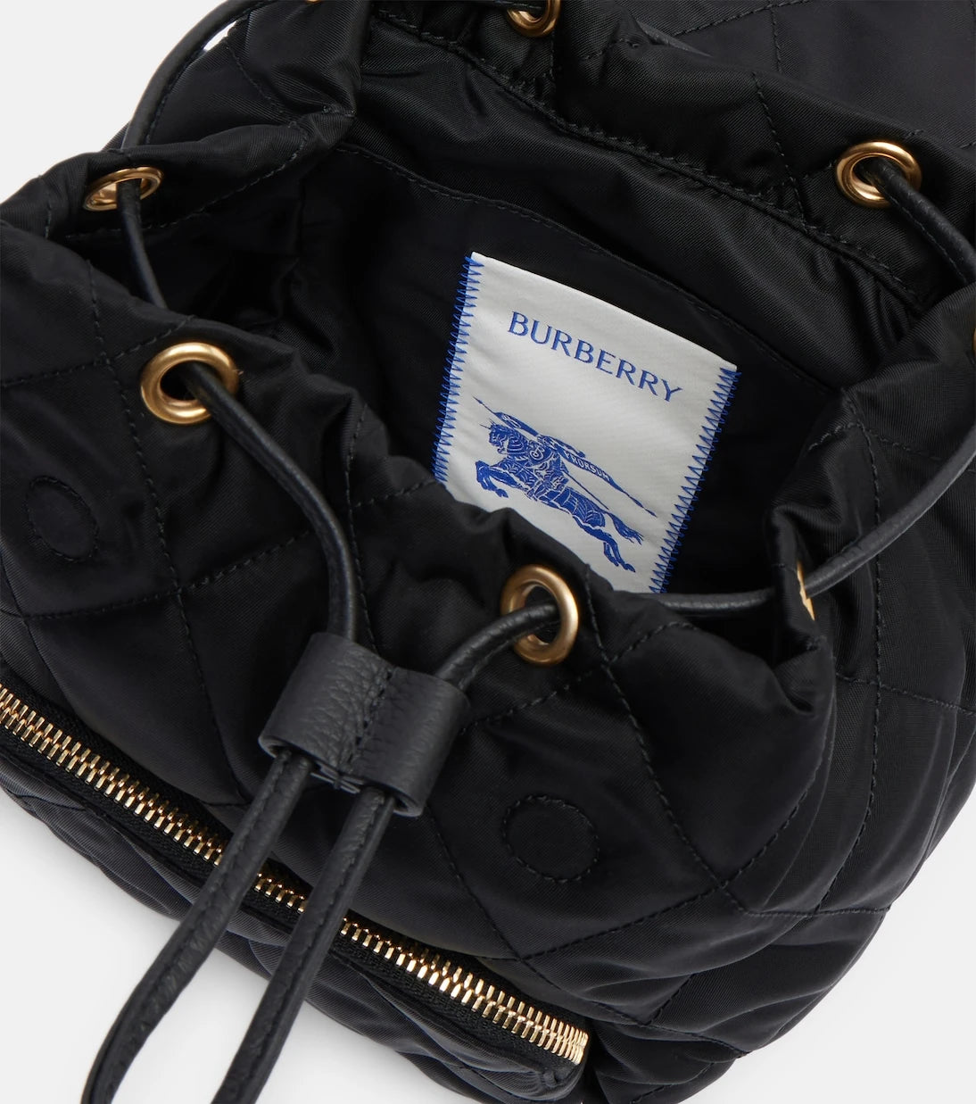 Burberry - Mini leather-trimmed backpack