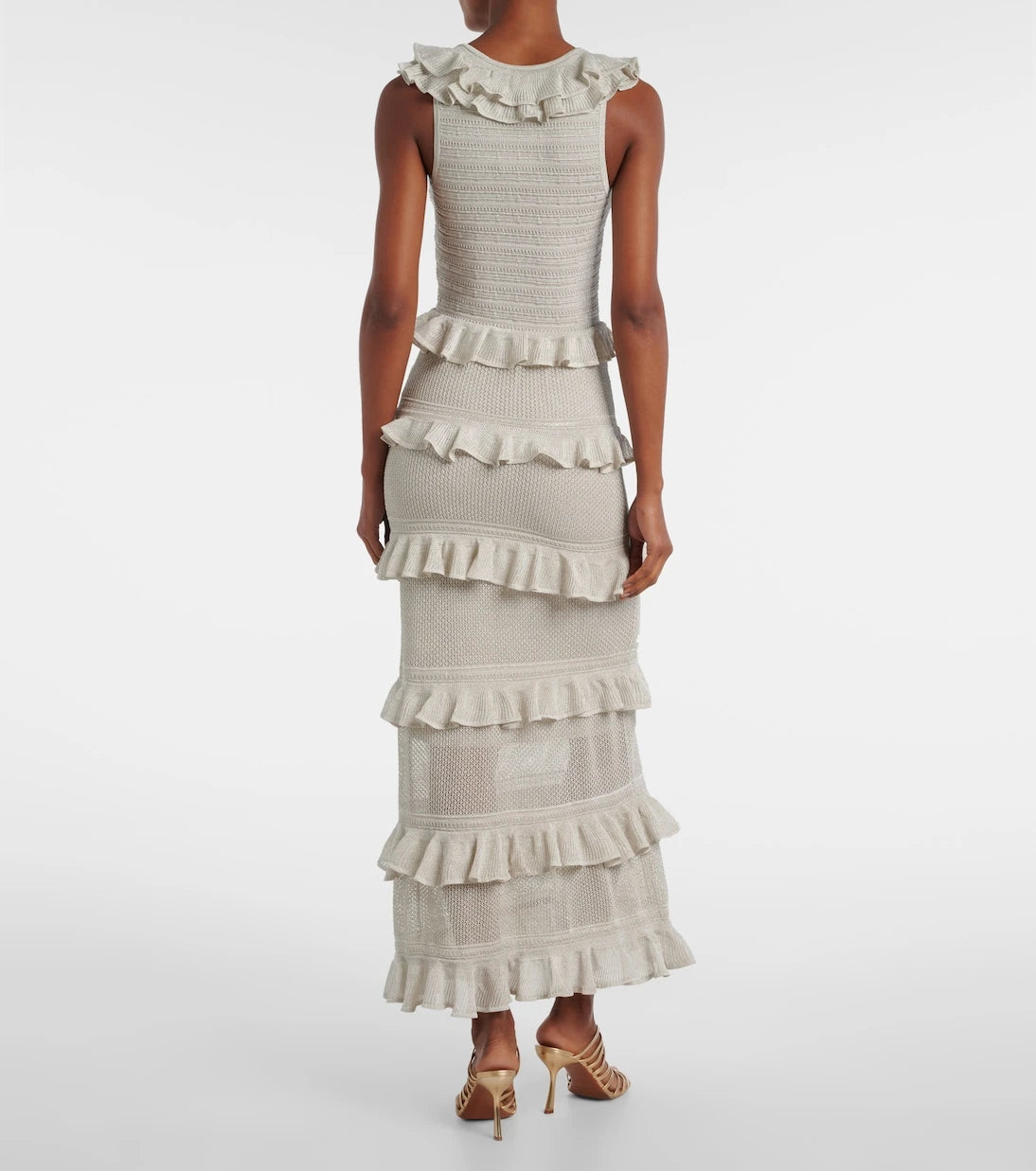 Zimmermann - Crush Frilled knitted maxi dress