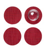 Set of 4 Basketweave Round Coasters (10cm)