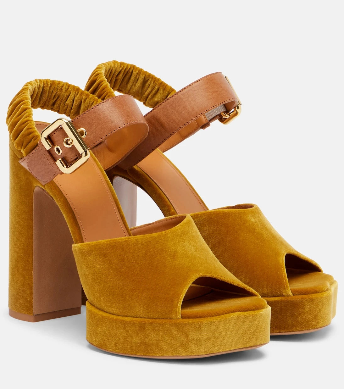 Chloé - Aria 95 velvet platform sandals
