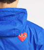 Comme Des Garçons Play Blue x K-Way Nylon Water-Resistant Half-Zip Jacket