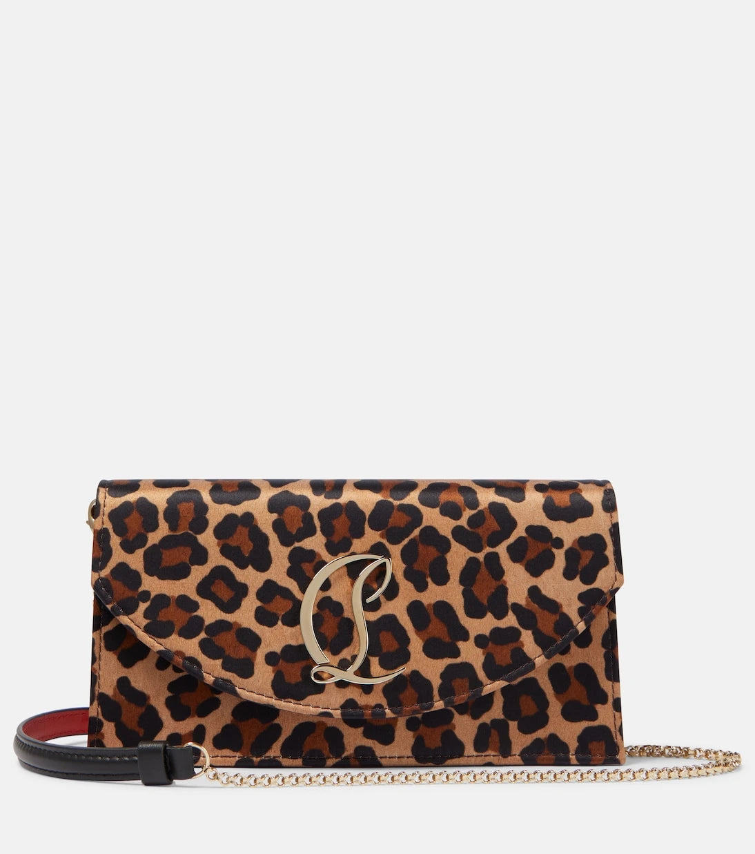 Christian Louboutin - Loubi54 leopard-print satin clutch