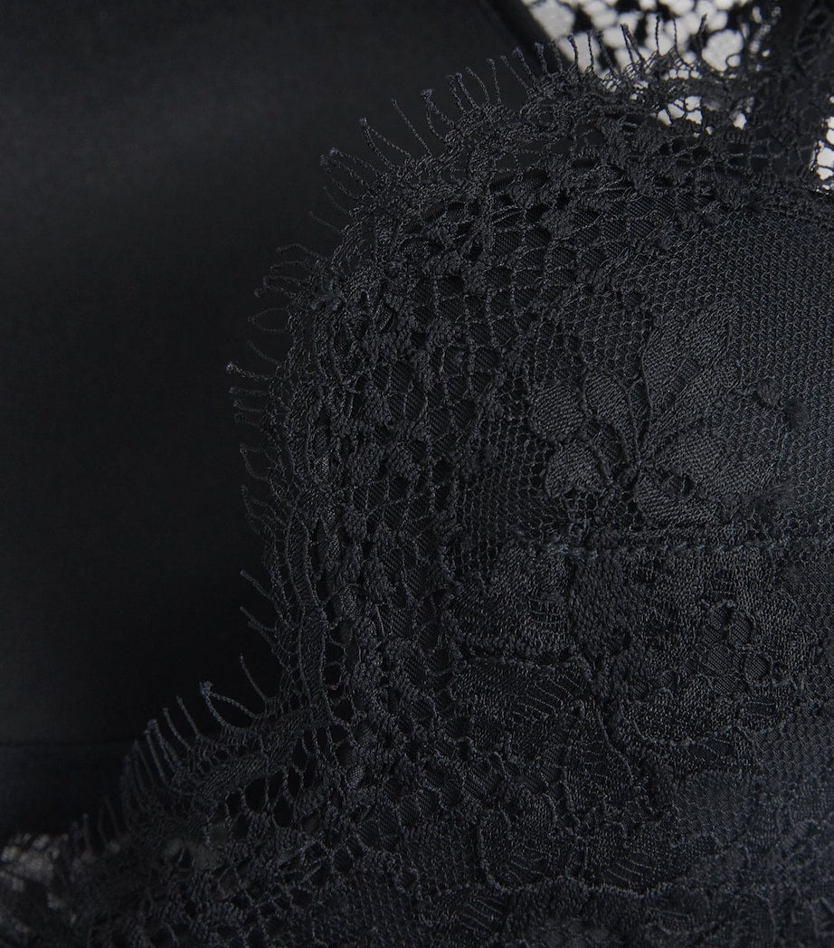 Fleur Du Mal Black Lace Seduce U-Plunge Frankie Bra